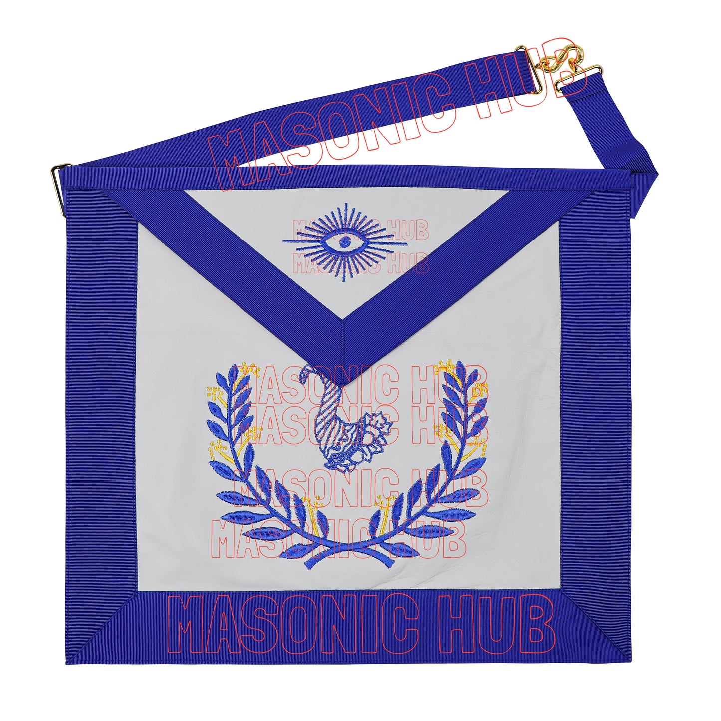 Masonic Regalia Blue Lodge Jr. Steward Apron & Chain Collar with Jewel