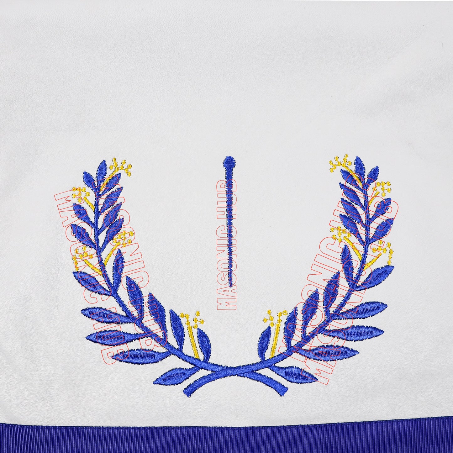 Masonic Regalia Blue Lodge Officer TYLER Apron & Chain Collar with Jewel