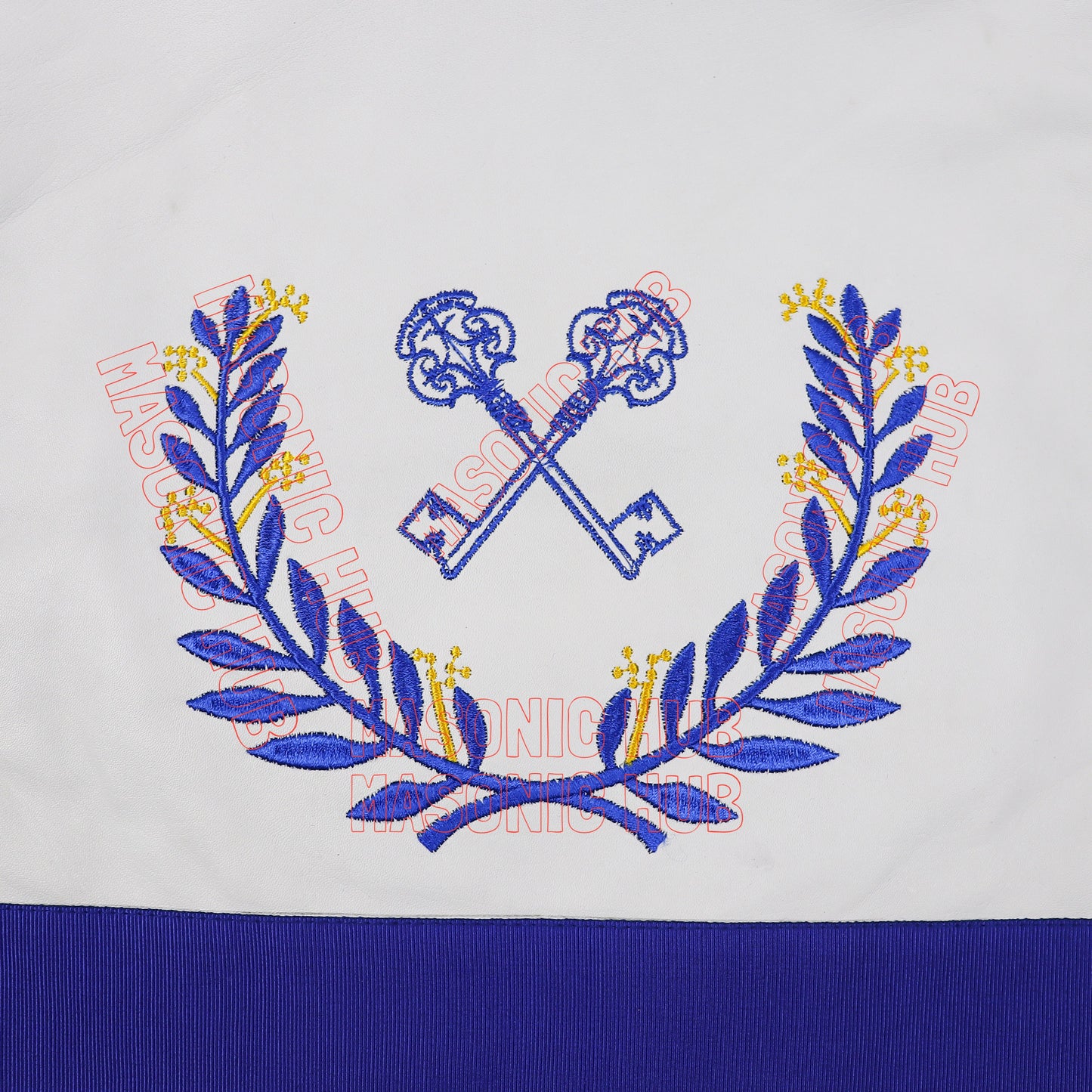 Masonic Regalia Blue Lodge Treasurer Apron & Chain Collar with Jewel