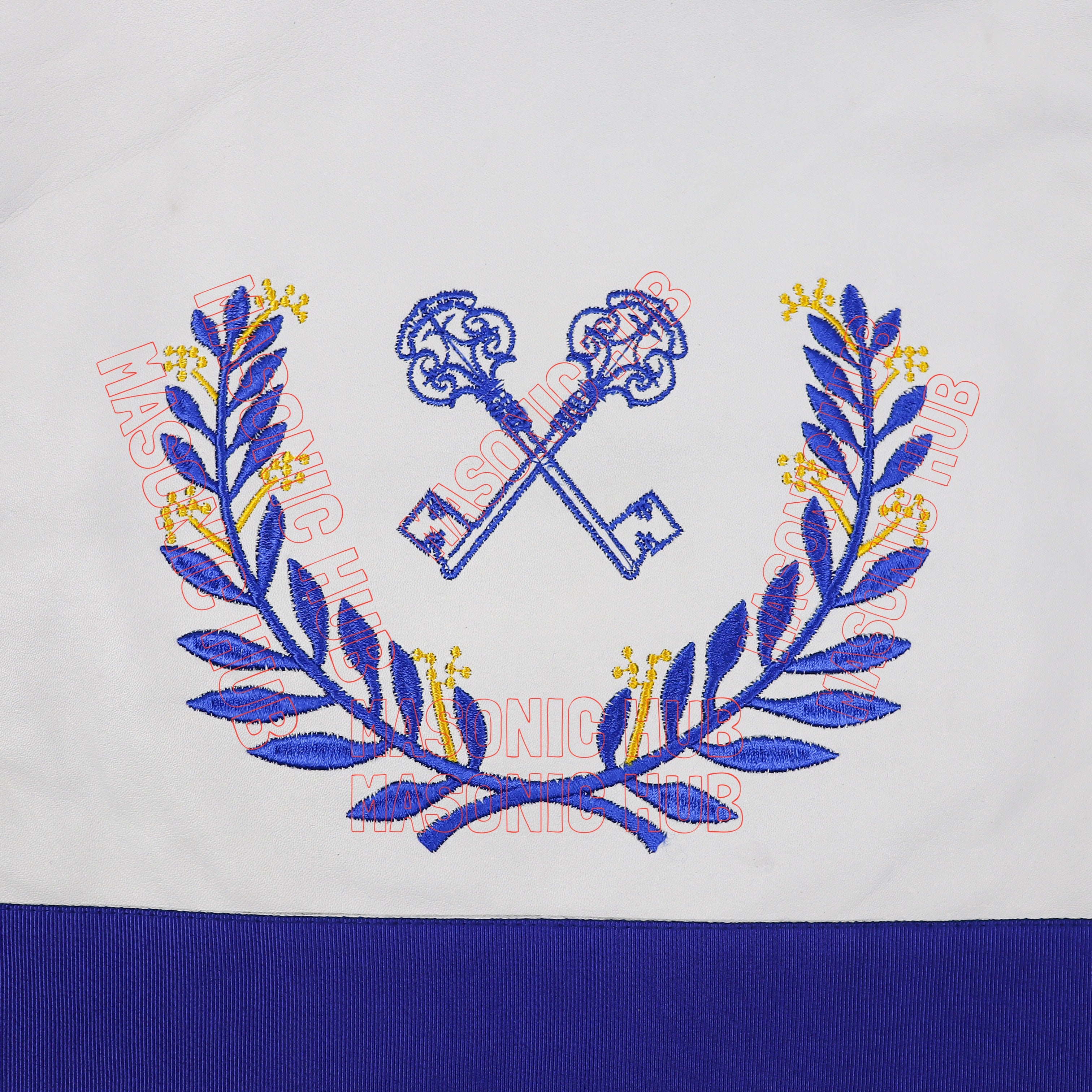 Masonic Regalia Blue Lodge Treasurer Apron & Chain Collar with Jewel