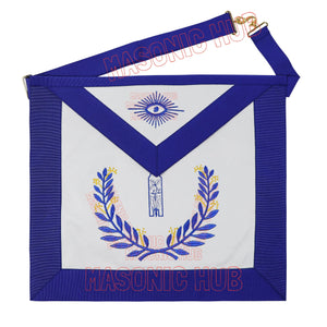 Masonic Regalia Blue Lodge Junior Warden Apron & Chain Collar with Jewel Masonic Hub