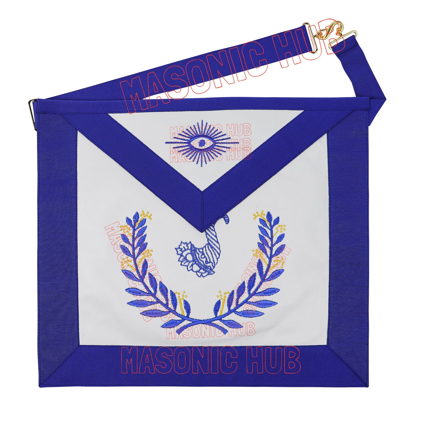 Masonic Regalia Blue Lodge Senior Steward Apron & Chain Collar with Jewel