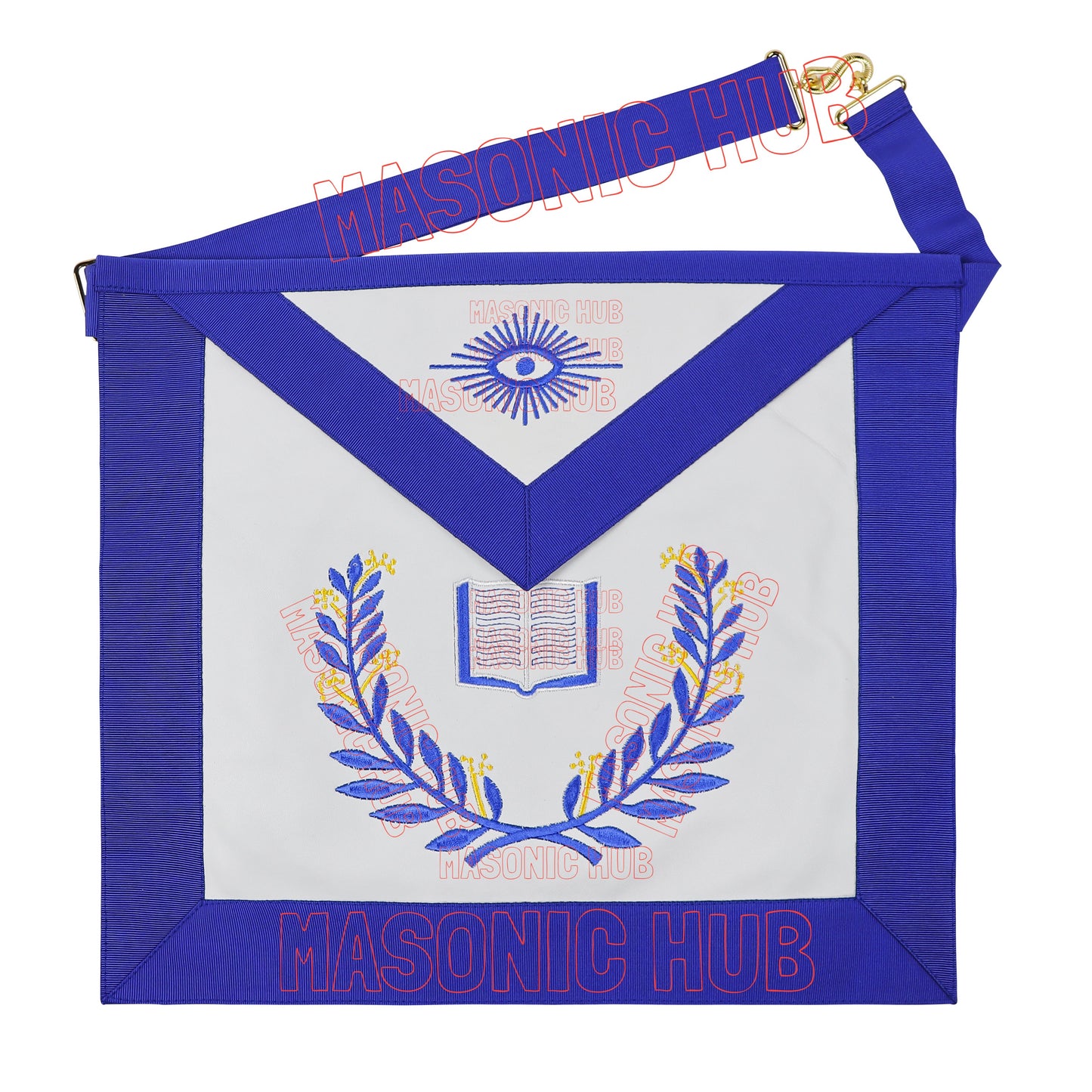 Masonic Regalia Blue Lodge Chaplain Apron & Chain Collar with Free Jewel