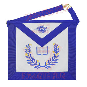 Masonic Regalia Blue Lodge Chaplain Apron & Chain Collar with Free Jewel Masonic Hub