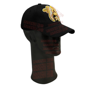 Masonic Shriner Black Cap – Handcrafted with Camel & Star Emblem Masonic Hub
