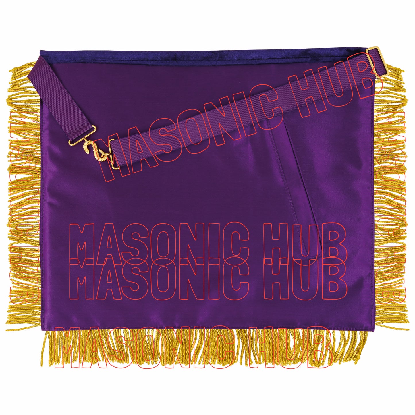 Masterfully Embroidered Masonic Grand Lodge Past Master Lambskin Apron