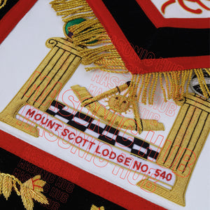 MASONIC REGALIA – EXQUISITE CUSTOM PAST MASTER 100% LAMBSKIN APRON Masonic Hub
