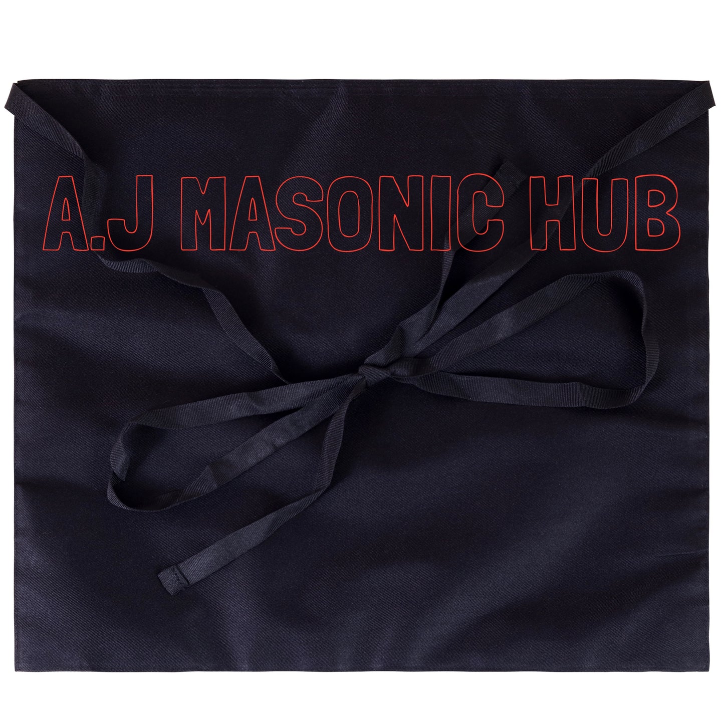 Masonic White 100% Cotton Duck Funeral Apron with Ribbon for Freemasonry