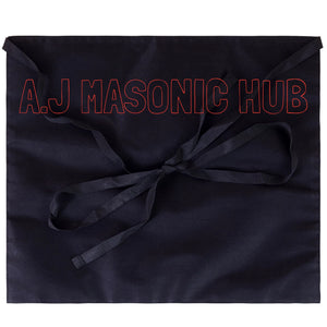 Masonic White 100% Cotton Duck Funeral Apron with Ribbon for Freemasonry Masonic Hub
