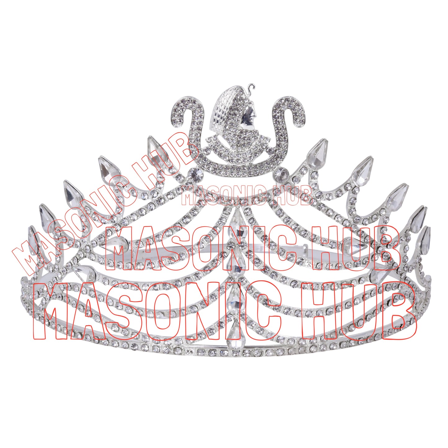 Masonic DOI Crown – Silver-Tone Daughter of Isis Regal Headpiece