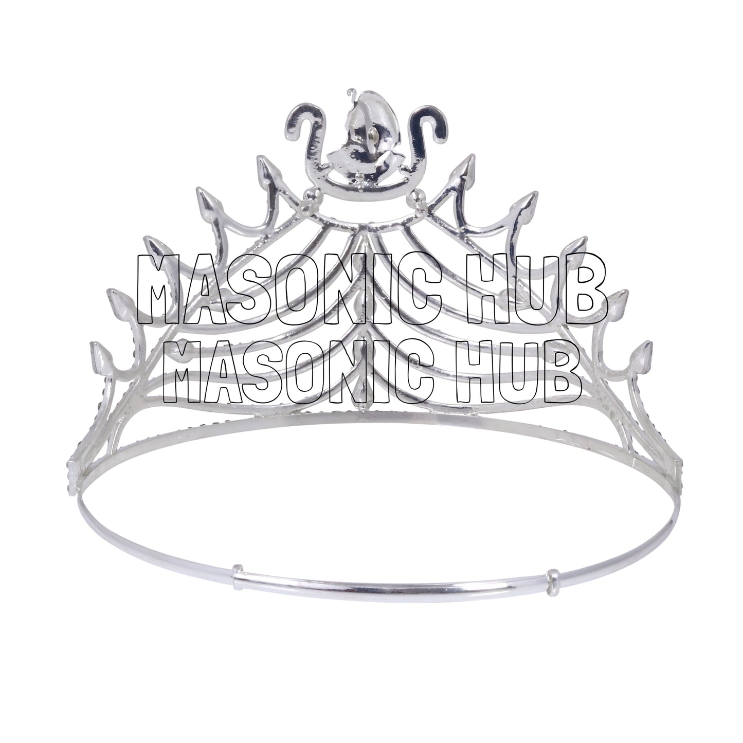 Masonic DOI Crown – Silver-Tone Daughter of Isis Regal Headpiece