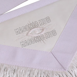 Masonic Master Mason Apron – 100% Lambskin with Hand Embroidery & Fringe Masonic Hub