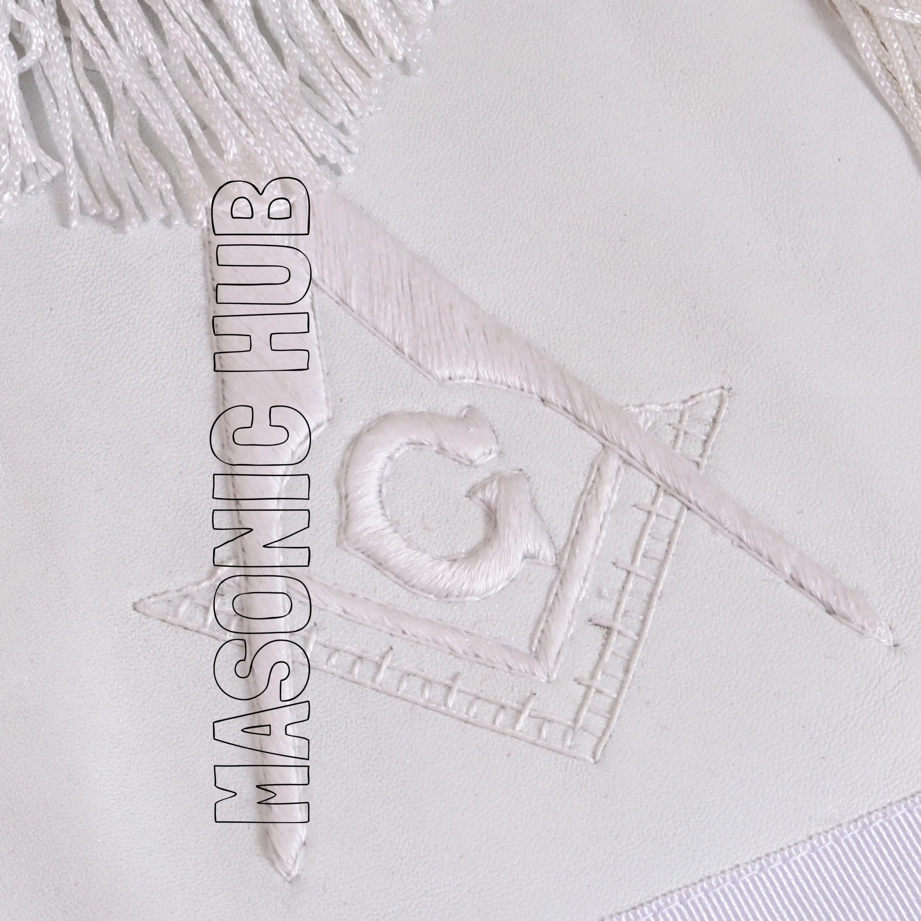 Masonic Master Mason Apron – 100% Lambskin with Hand Embroidery & Fringe Masonic Hub