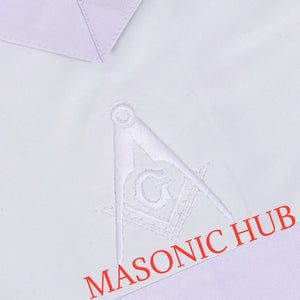 MASONIC ALL WHITE HAND EMBROIDERED MASTER MASON 100% LAMBSKIN APRON Masonic Hub