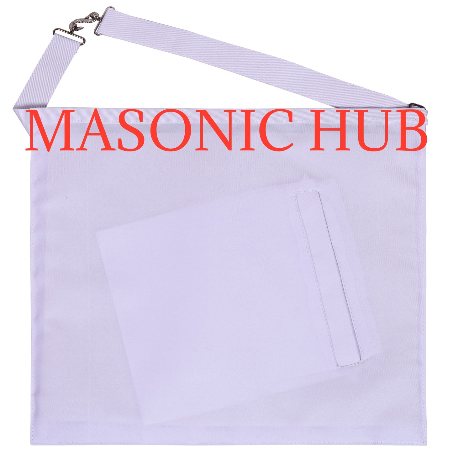 MASONIC ALL WHITE HAND EMBROIDERED MASTER MASON 100% LAMBSKIN APRON