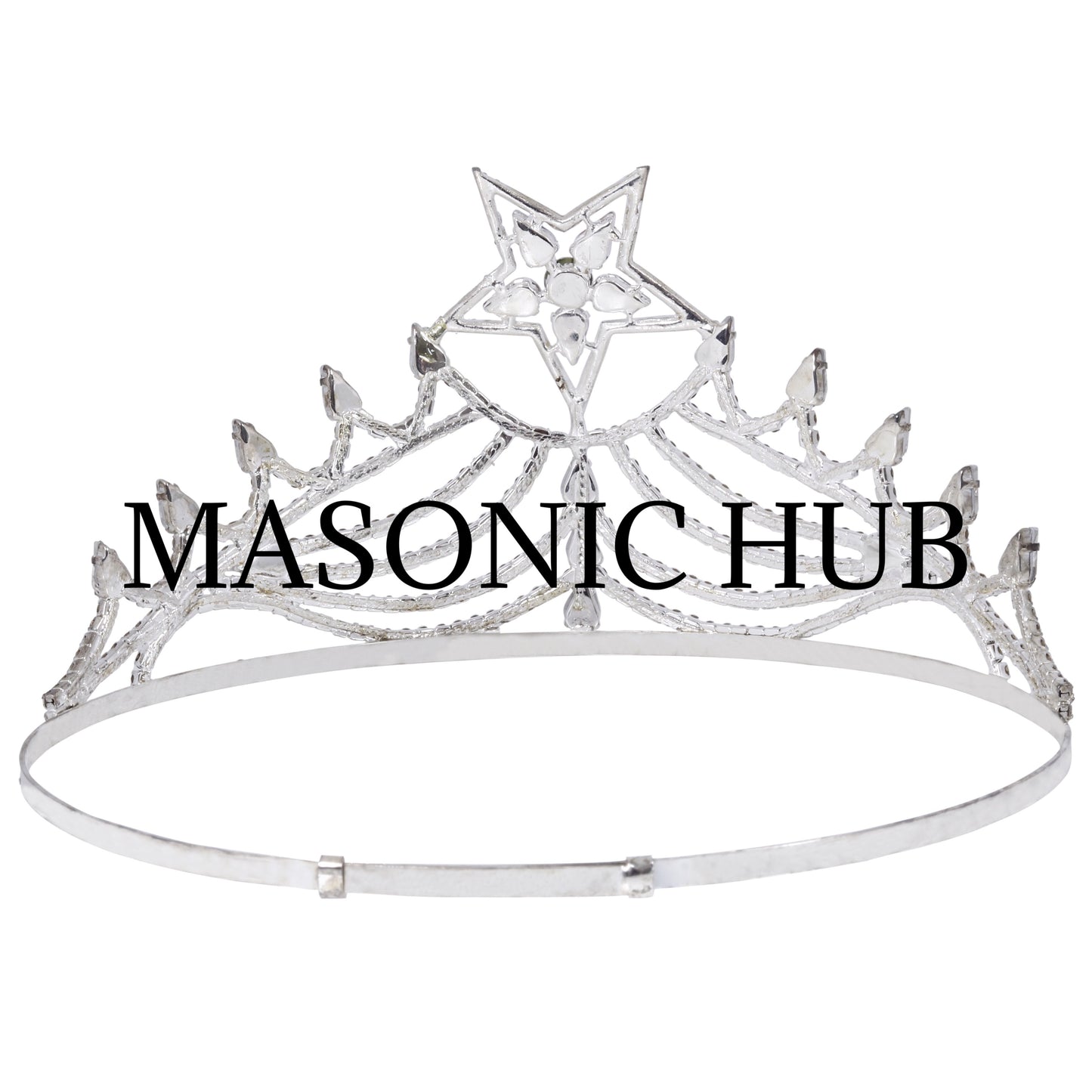 Freemasonic O.E.S Worthy Matron Silver-Tone Hand-Polished Crown