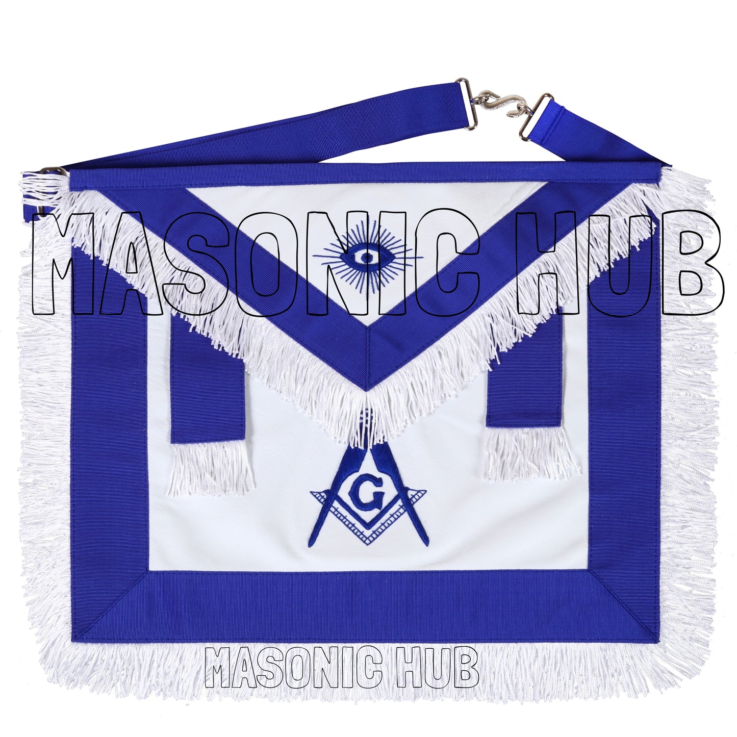 Masonic Master Mason Apron – 100% Lambskin with White Fringe (Handcrafted)