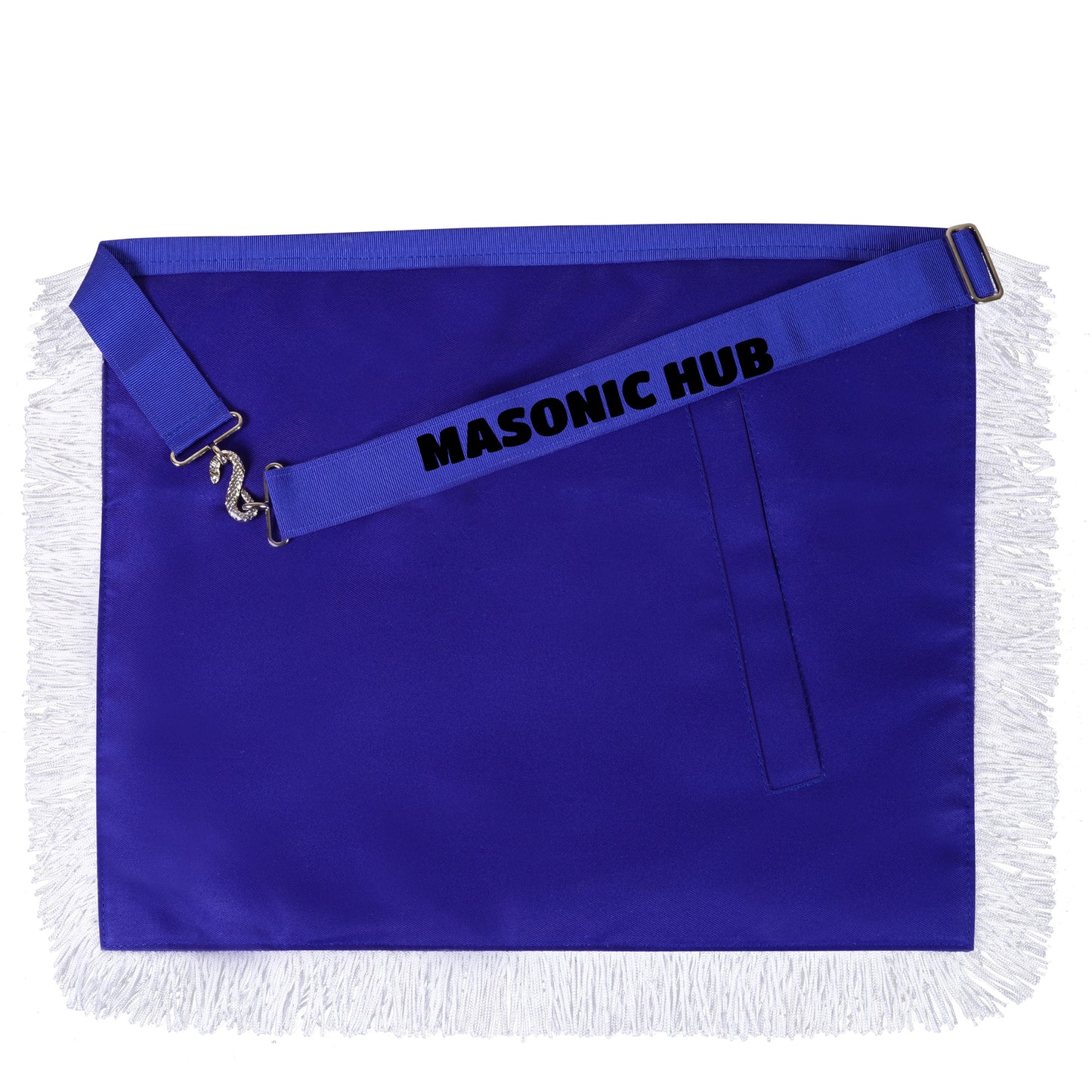 Masonic Master Mason Apron – 100% Lambskin with White Fringe (Handcrafted)