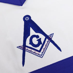 Masonic Blue Lodge Master Mason Apron, Chain Collar & Hand-Embroidered Gloves Set Masonic Hub
