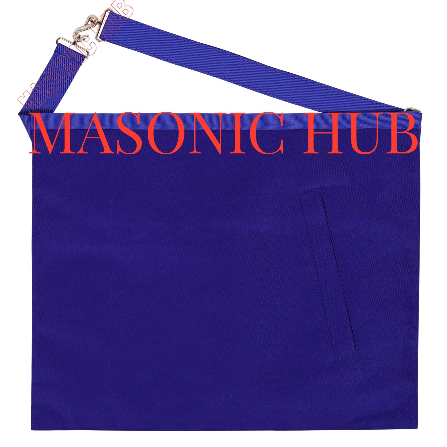 Handmade 100% Lambskin Blue Lodge Apron with Hand-Embroidered Compass & Square