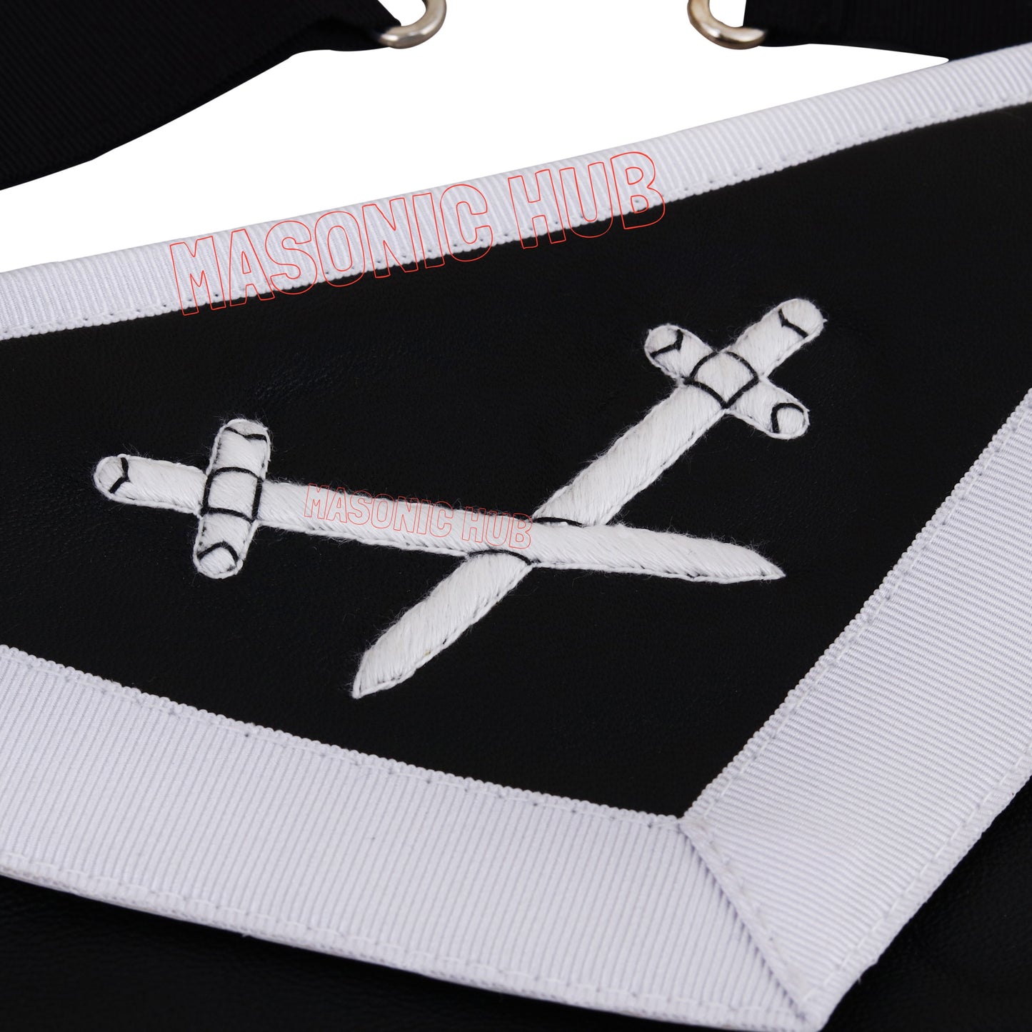 Masonic Knight Templar Apron – 100% Lambskin, Hand Embroidered