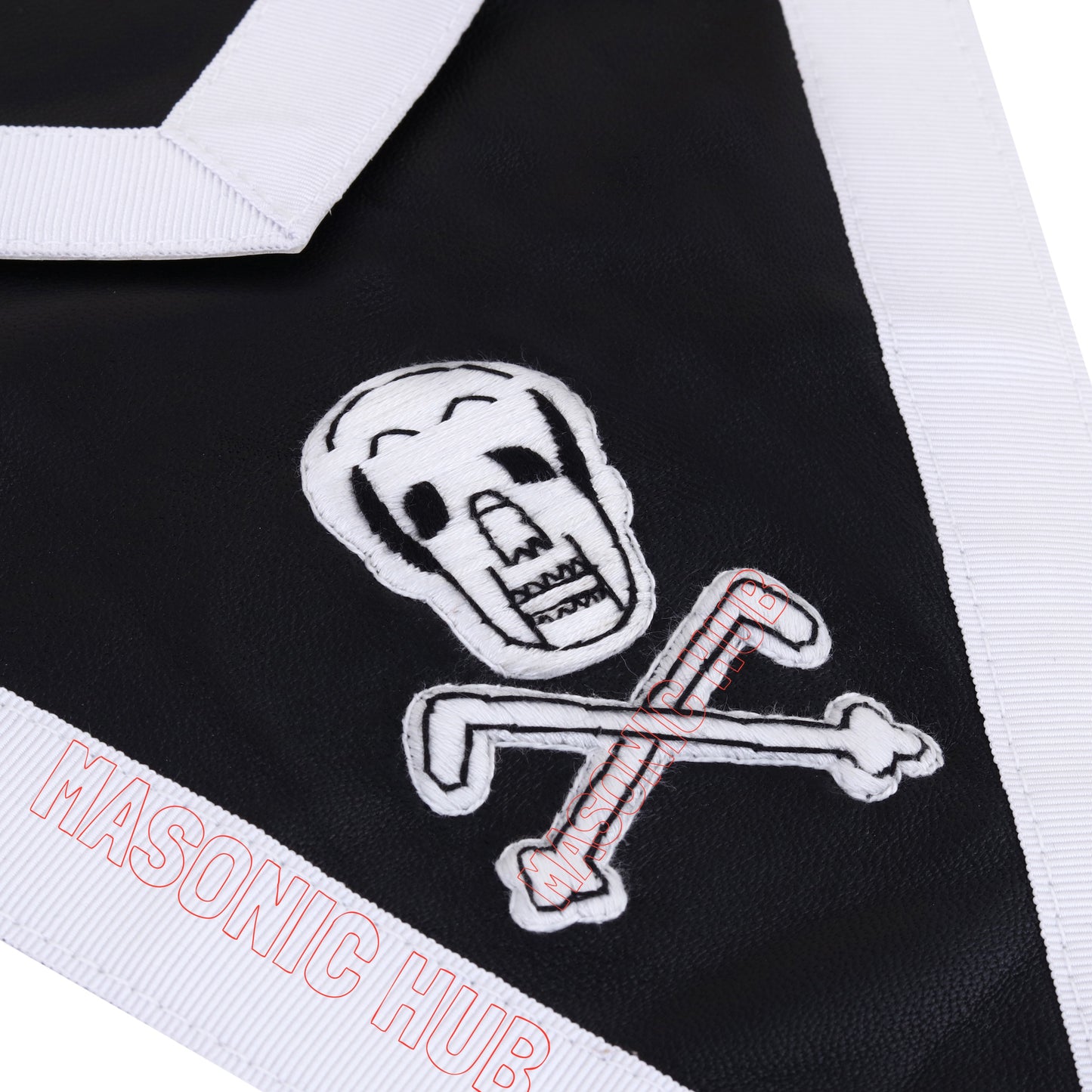 Masonic Knight Templar Apron – 100% Lambskin, Hand Embroidered