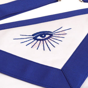 Handcrafted 100% Lambskin Masonic Blue Past Master Apron for Freemasonry Masonic Hub