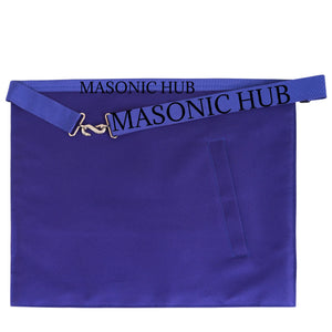 Handcrafted 100% Lambskin Masonic Blue Past Master Apron for Freemasonry Masonic Hub