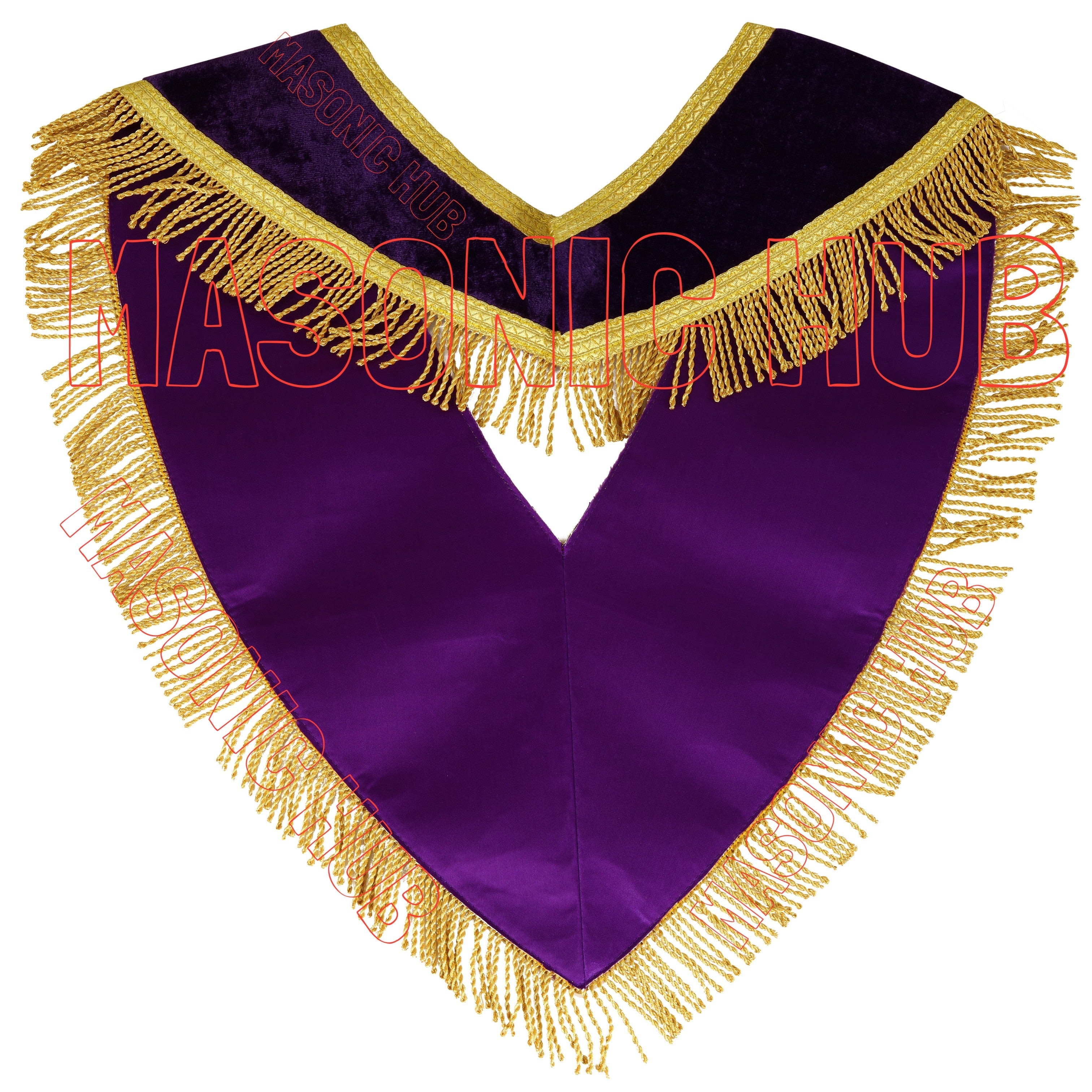 Purple Velvet Masonic OES Worthy Patron Collar – Crafted to Perfection Masonic Hub