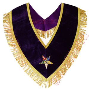 Handcrafted Purple Velvet OES Worthy Patron Masonic Apron & Collar Set Masonic Hub