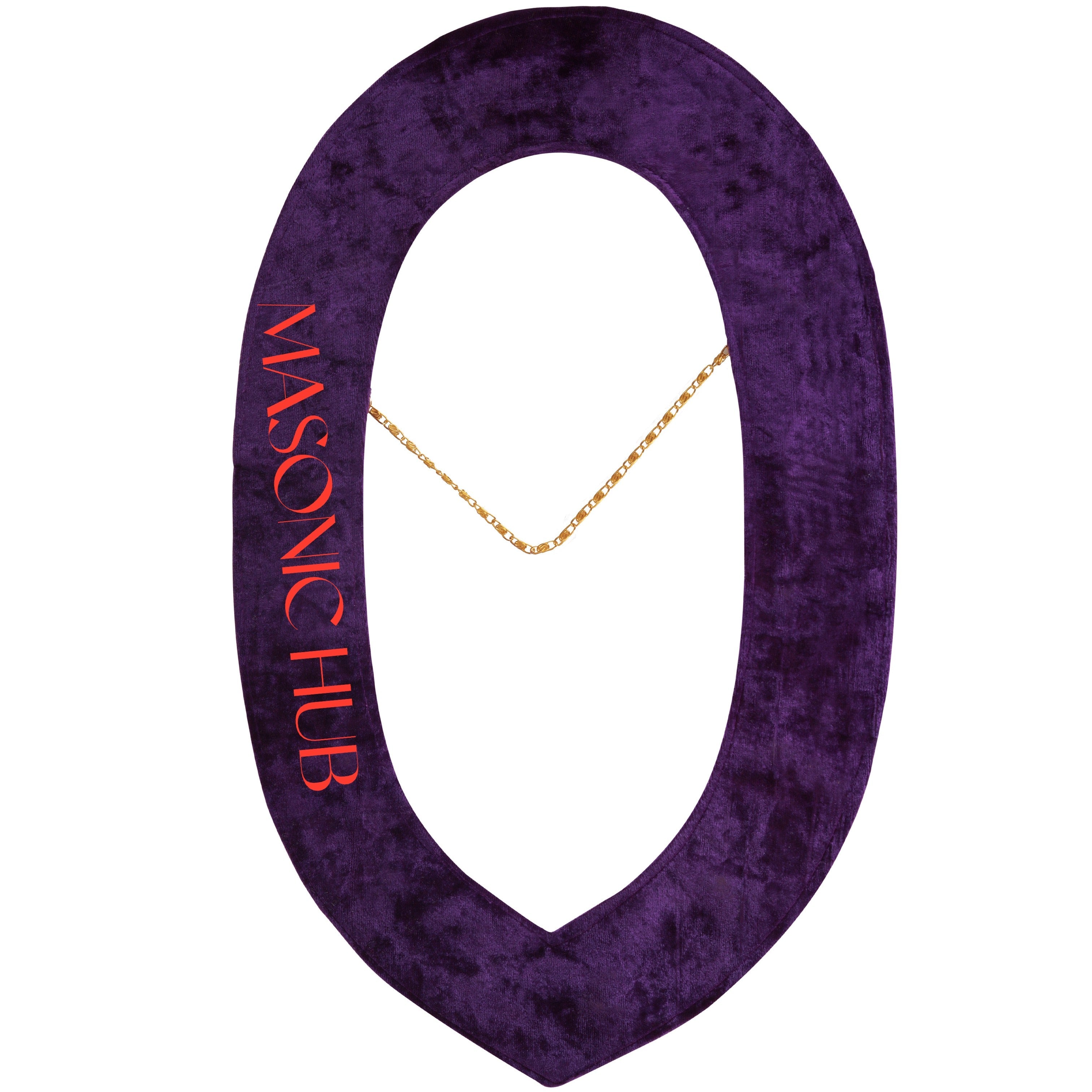 Masonic Regalia OES Order Of Star Chain Collar Purple Backing With Rhinestones Masonic Hub