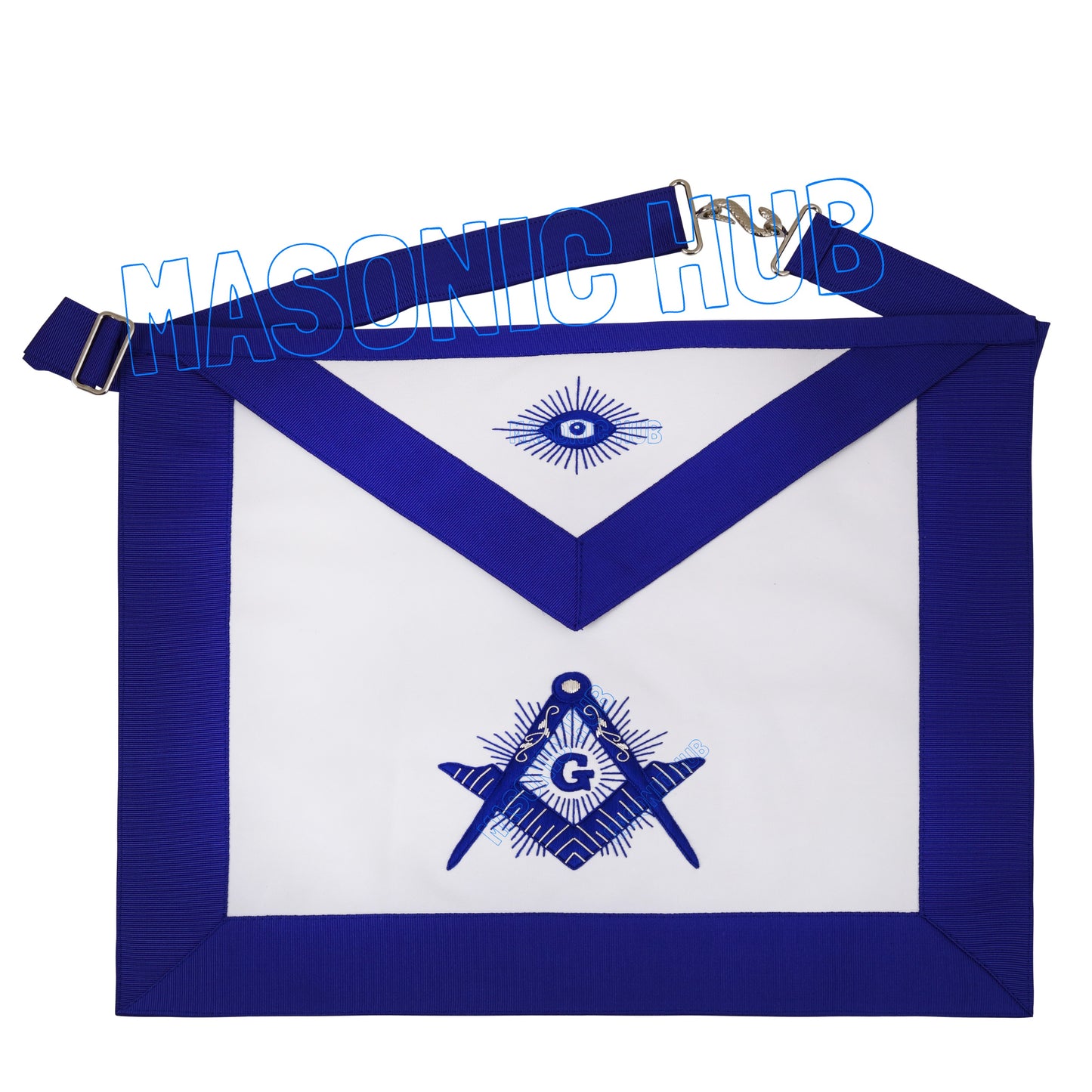 Handcrafted 100% Lambskin Master Mason Blue Lodge Apron with Radiant G Symbol