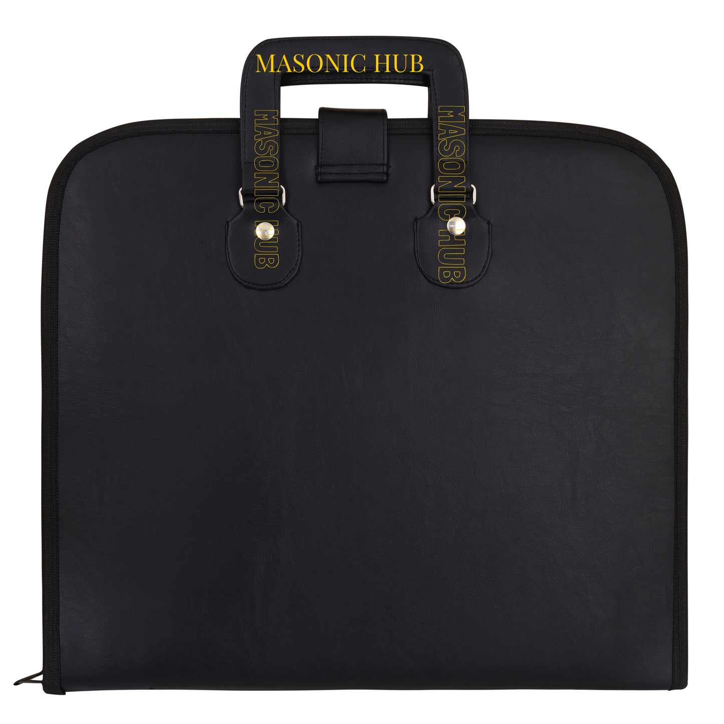 Masonic Hand-Embroidered Square & Compass Apron Case – Black