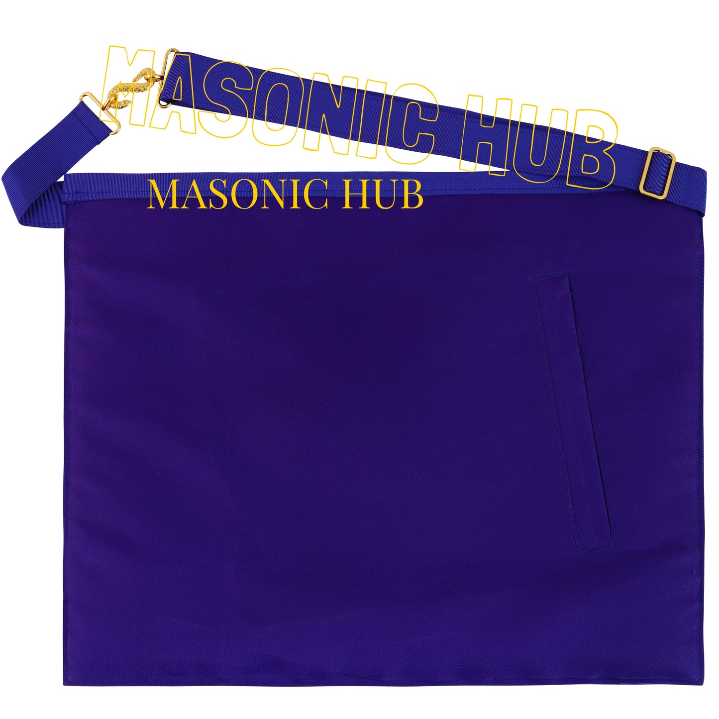 Handcrafted 100% Lambskin Blue Lodge Past Master Apron with Gold Bullion Threads