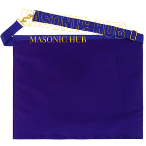 Handcrafted 100% Lambskin Blue Lodge Past Master Apron with Gold Bullion Threads Masonic Hub