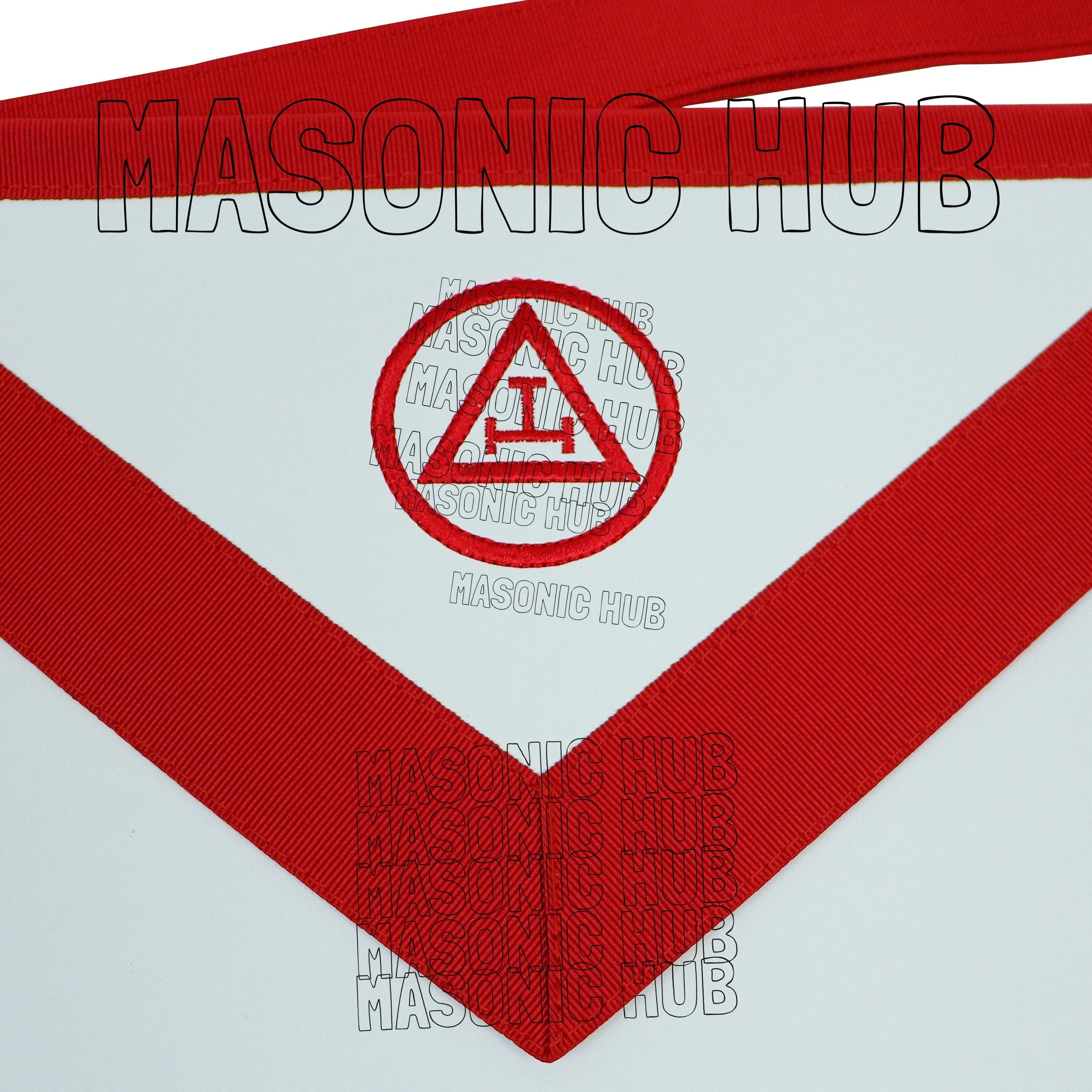 Handcrafted Masonic Royal Arch Apron – Machine Embroidered Members Regalia Masonic Hub