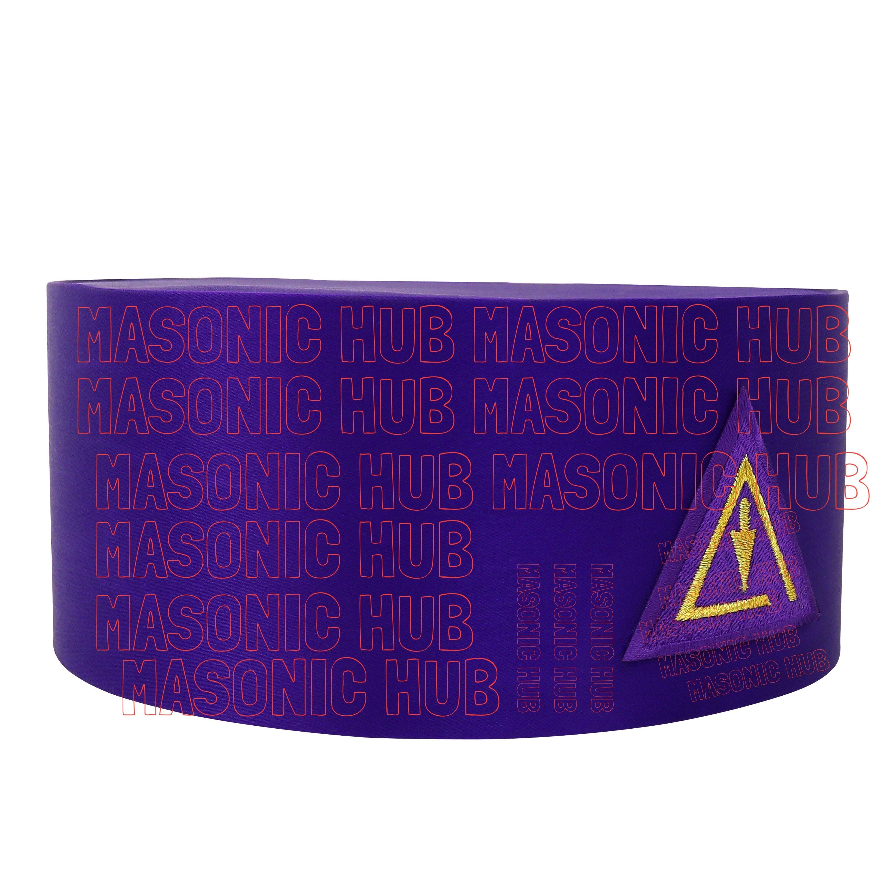 Masonic Royal & Select Master Cap Crown - Purple Color Freemason Regalia Hat Masonic Hub