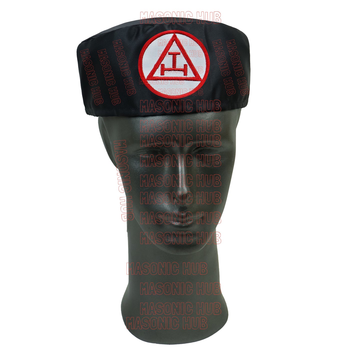 Royal Arch Masons Black Soft Cap with Royal Arch Emblem - Freemason Regalia Hat