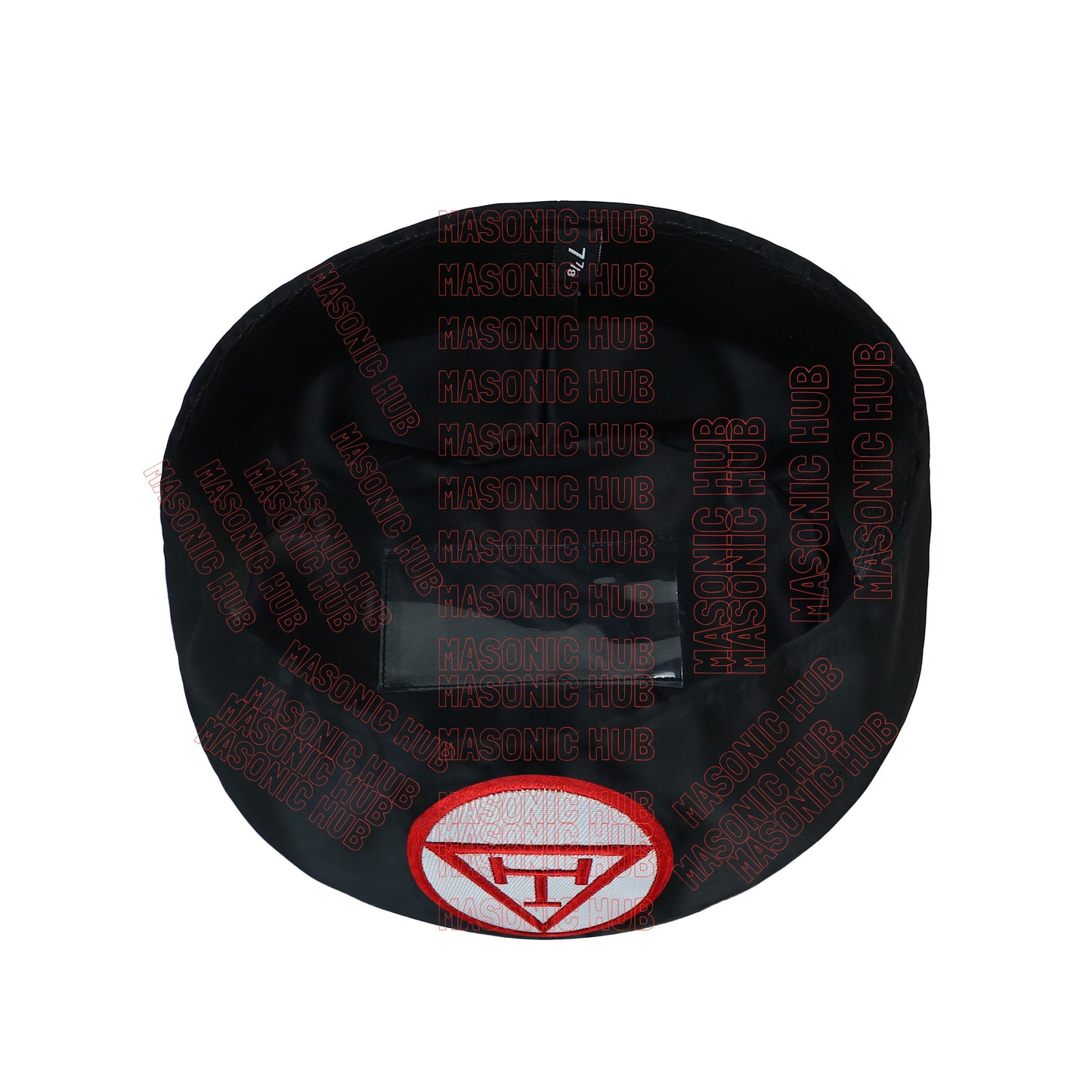 Royal Arch Masons Black Soft Cap with Royal Arch Emblem - Freemason Regalia Hat