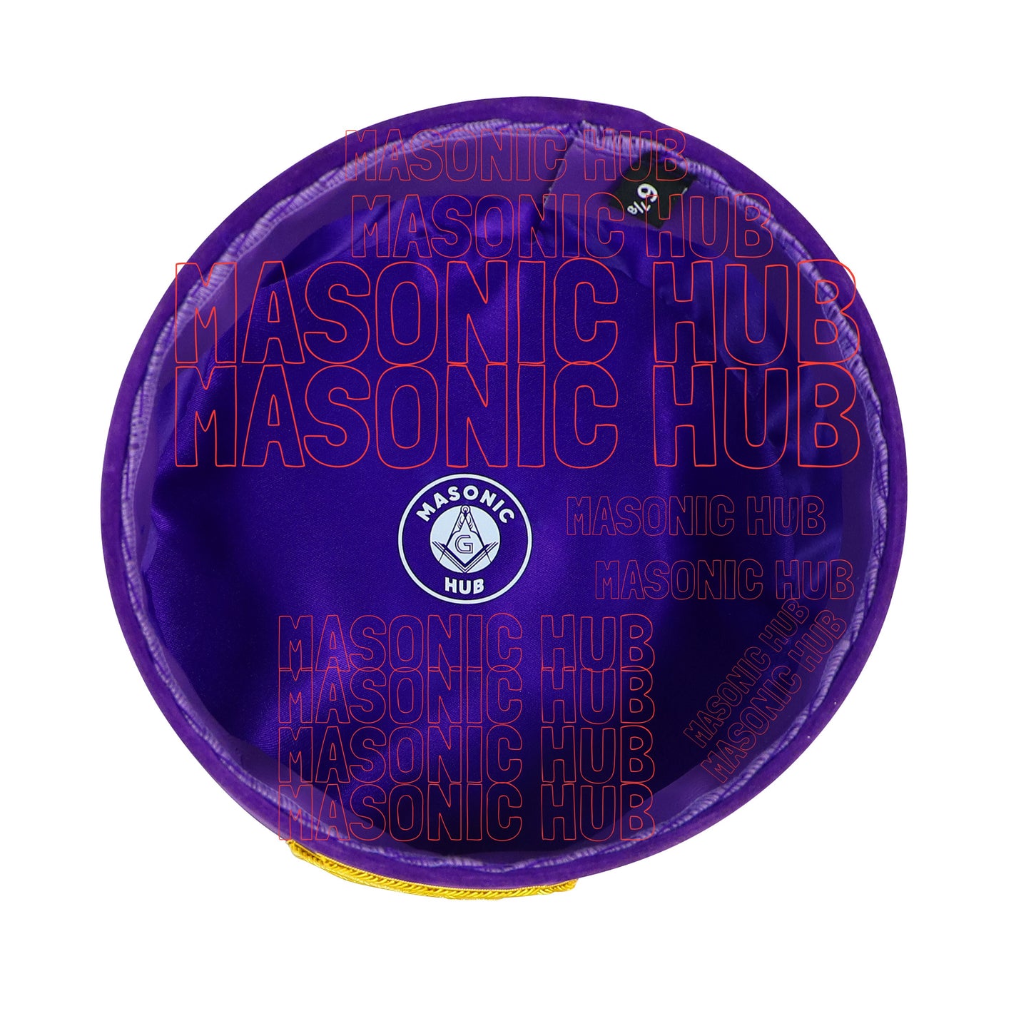 Masonic Grand Prior Purple Velvet Cap Hat Crown - Knight Templar Regalia