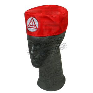 Royal Arch Masons Red Soft Cap with Royal Arch Emblem - Freemason Regalia Hat Masonic Hub