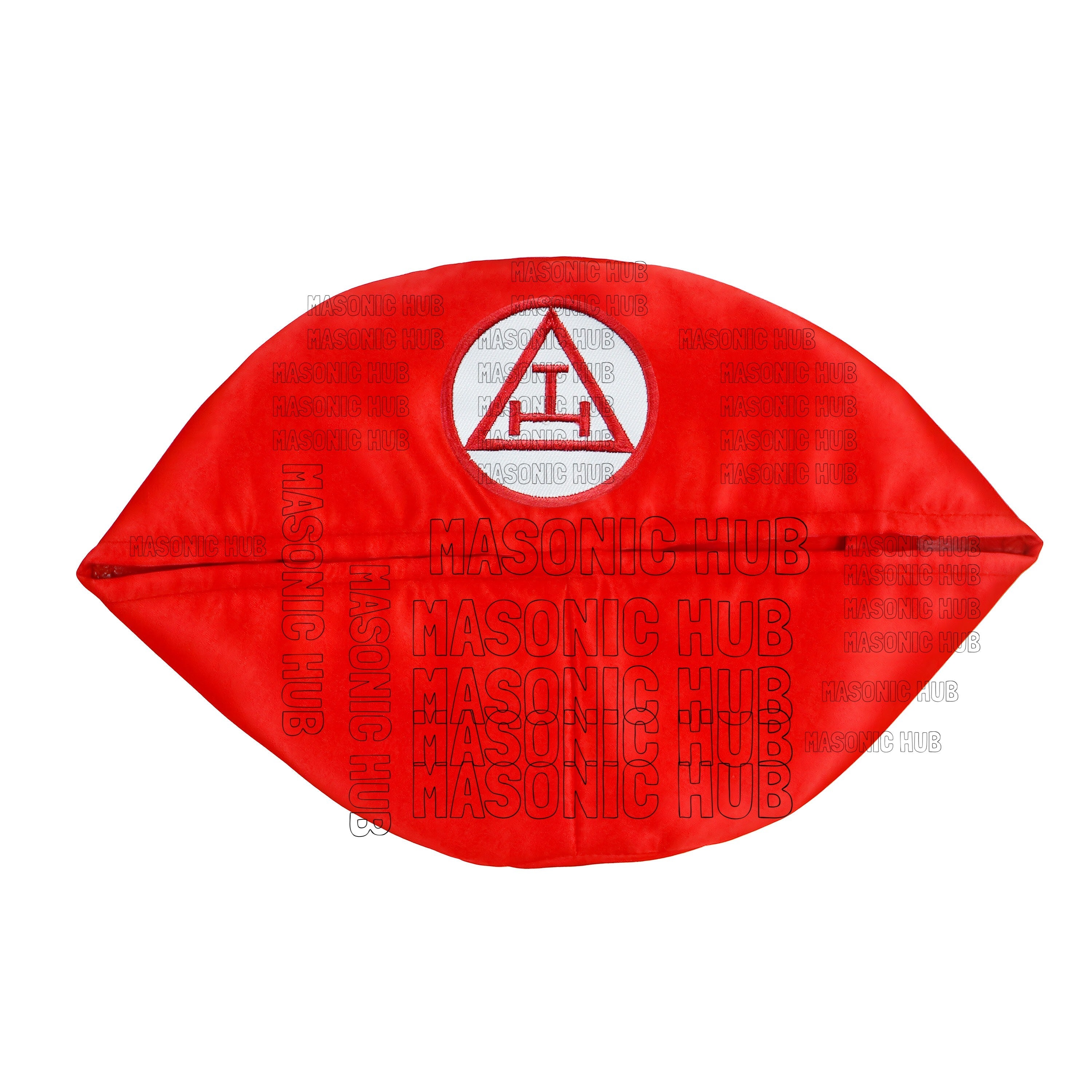 Royal Arch Masons Red Soft Cap with Royal Arch Emblem - Freemason Regalia Hat Masonic Hub