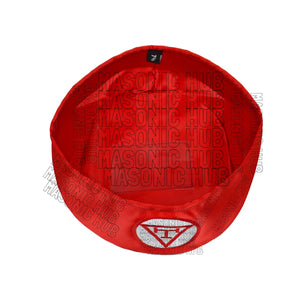 Royal Arch Masons Red Soft Cap with Royal Arch Emblem - Freemason Regalia Hat Masonic Hub
