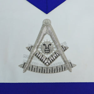 Handcrafted 100% Lambskin Blue Lodge Past Master Apron with Gold Bullion Threads Masonic Hub