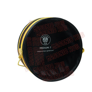 Knights Templar Black Satin Cap with Gold Braid - Masonic Freemason Hat ( B ) Masonic Hub