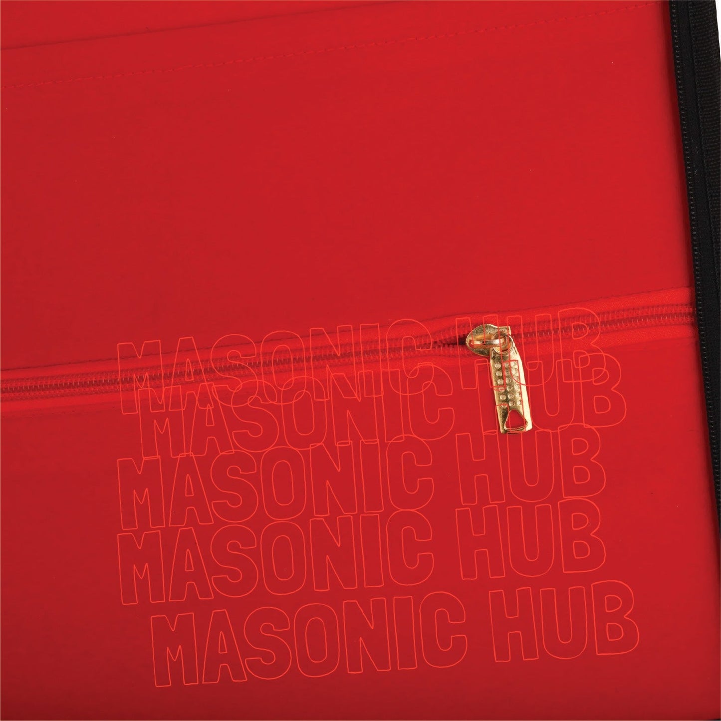 Custom Masonic Royal Arch Hand-Embroidered Apron Case with Handle - RED VELVET