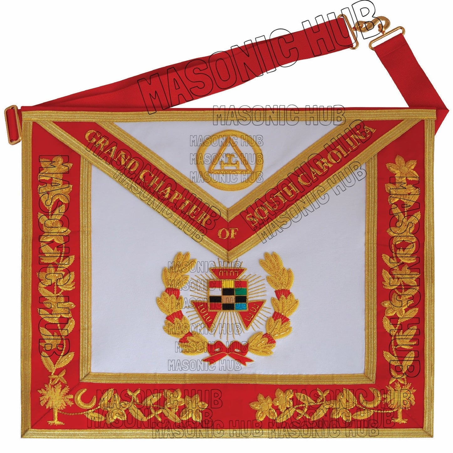 Luxury Handmade Lambskin Apron | Royal Arch Past High Priest (PHP) Grand Chapter