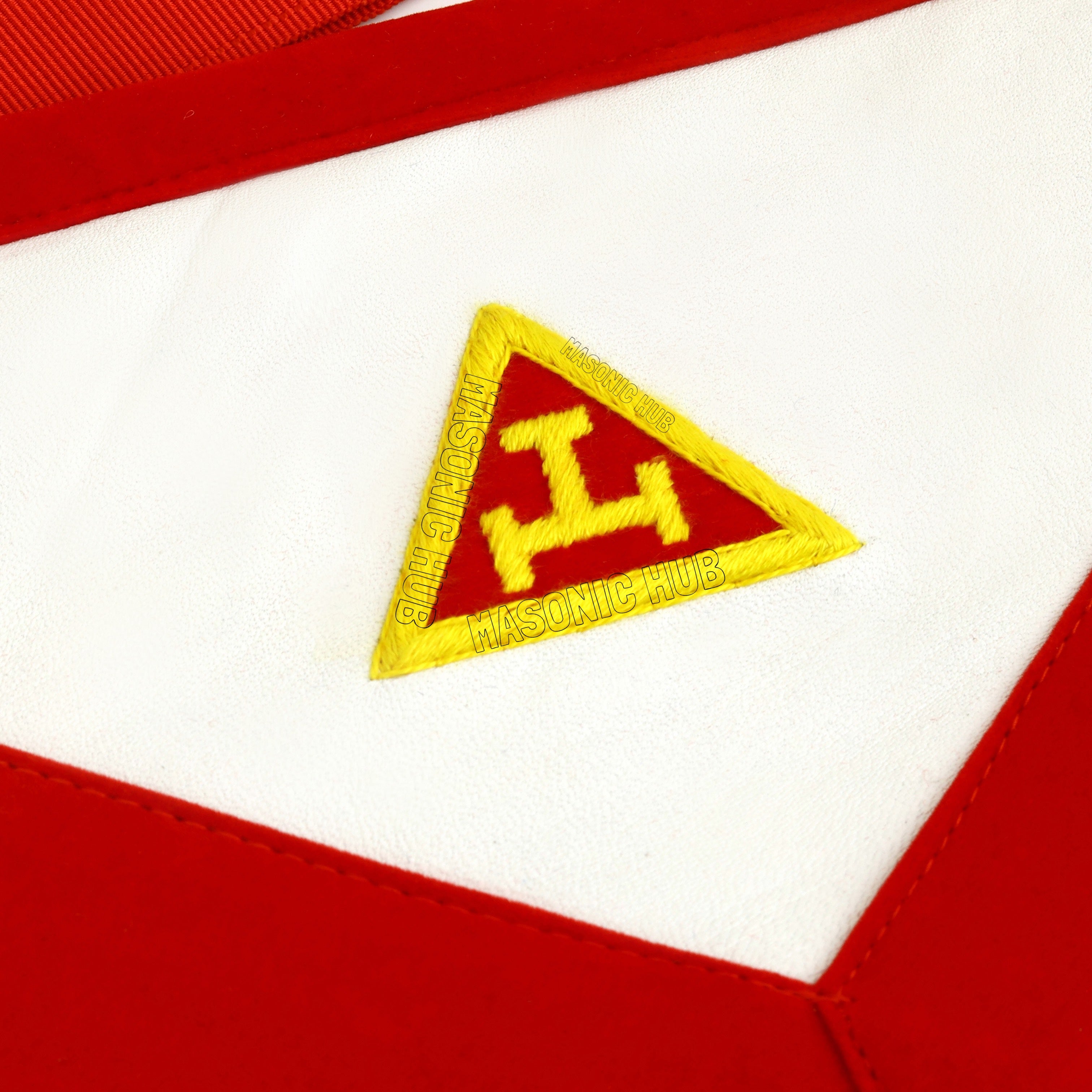 Handcrafted Lambskin Masonic Royal Arch Past High Priest PHP Apron with Cords Masonic Hub