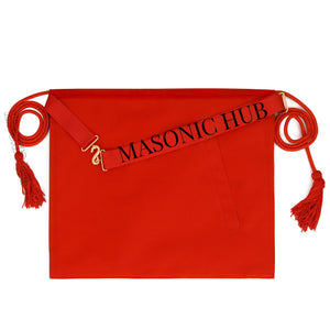 Handcrafted Lambskin Masonic Royal Arch Past High Priest PHP Apron with Cords Masonic Hub