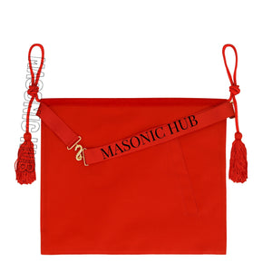 Handcrafted Lambskin Masonic Royal Arch Past High Priest PHP Apron with Cords Masonic Hub